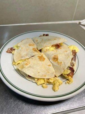 egg, cheese & steak quesadilla