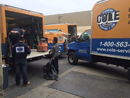 Monday morning truck inspections!