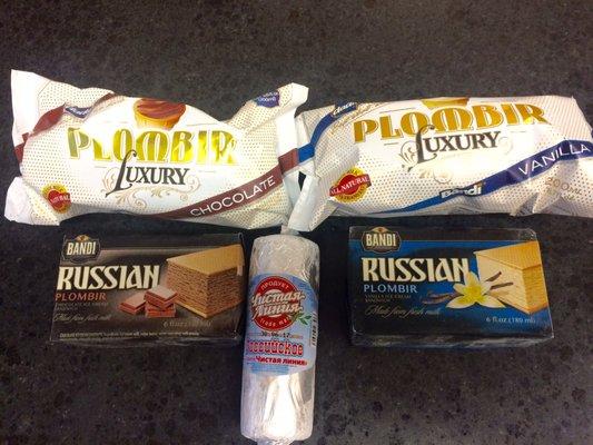 Russian ice cream selection at Adel!