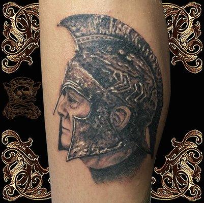 gladiator realism tattoo by artist Jose Carrie