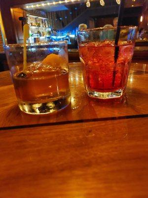 Old Fashioned and Titos and Cranberry