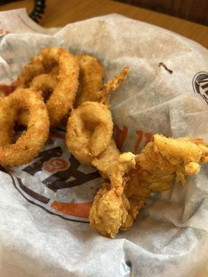 Chicken Strips and Onion Rings