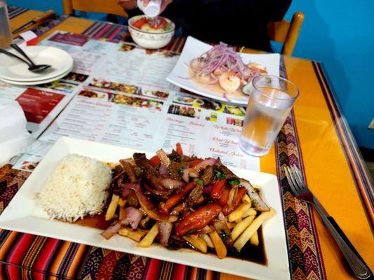 ceviche and steaks dish it's awesome !!!