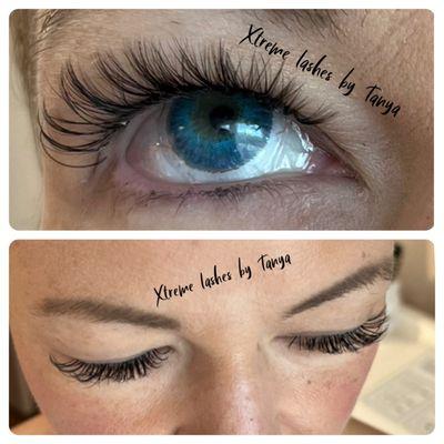 Xtreme lashes bring out this client's pretty blue eyes!