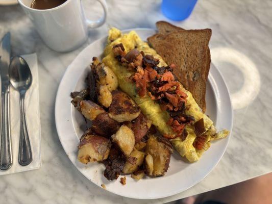 Lox eggs, and onions