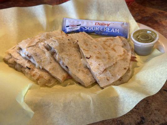 Chicken fajita quesadilla