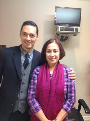 me and Dr Montoya after my 2 eye surgeries... Thank you Dr. Montoya and all the wonderful staff.