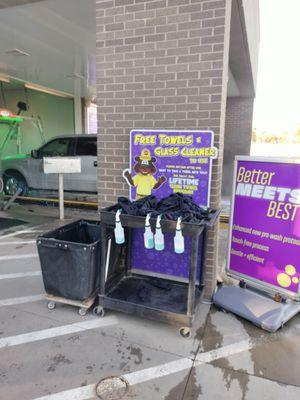 At this location; Customers always have the items they need to clean their vehicles.