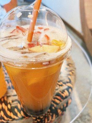 Fruit tea - good fruit flavor, not too sweet, and great boba texture