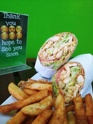 Grilled chicken wrap