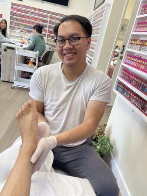 Tuan best pedicure ever and takes off all dead skin