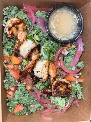 Chop Kale Grilled Shrimp Salad