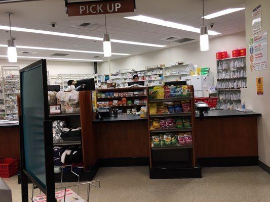 The unglamorous pharmacy counter at Bartell's, where the magic happens.