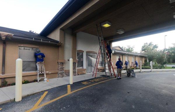 Commercial exterior painting of daycare. Oviedo, Fl