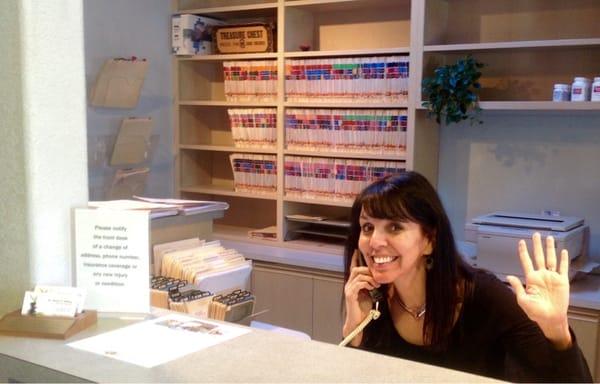 Margret the friendly receptionist