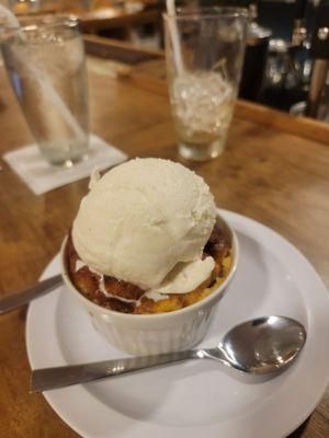 Bread Pudding with Vanilla Ice Cream