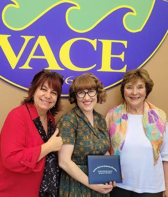 A huge VACE shout out to Michele Quain! Michele recently graduated from our 980-hour Business Administration CTE job training program.