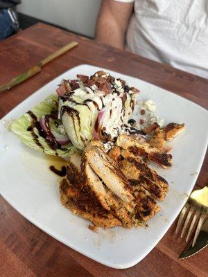 Wedge salad and chicken