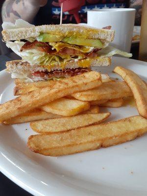 Double BLT with Over easy egg and Avocado.