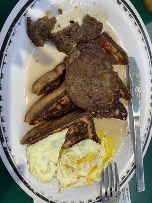 French toast sausage egg