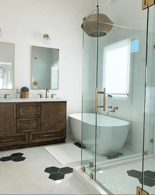 Sneak peak of the master bath in our San Juan remodel.