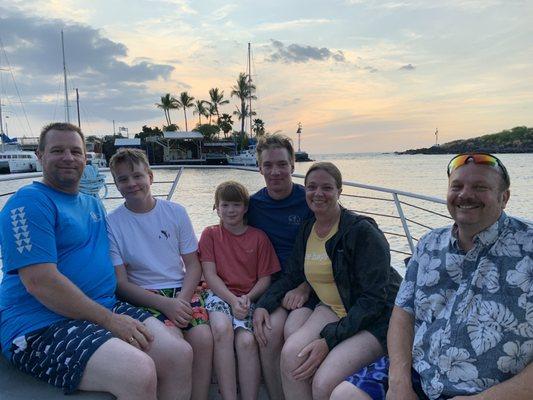 Our Ohana that went on the night Manta Snorkel trip