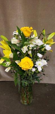 Sympathy flower arrangement