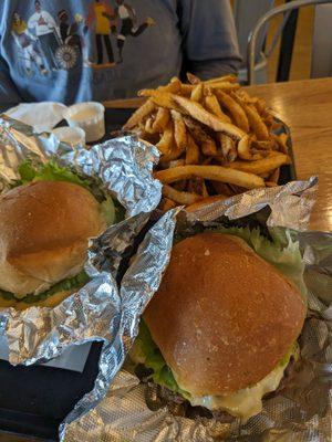 Yes, this is a SMALL order of fries!! WAY too much for the two of us to eat.... Better for 4 people.