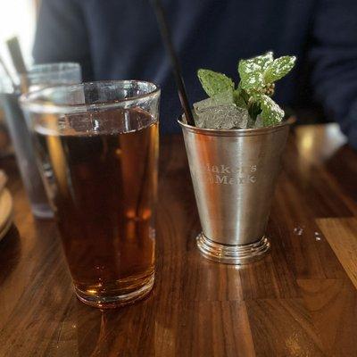 The bourbon barrel ale & mint julip were both yummy