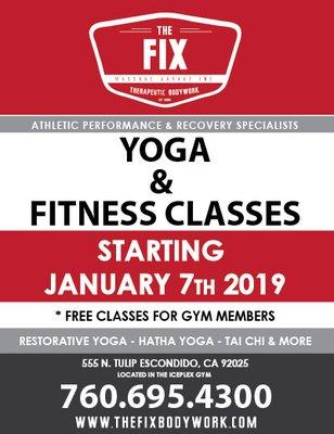 Start off the new year with Yoga and Fitness Classes