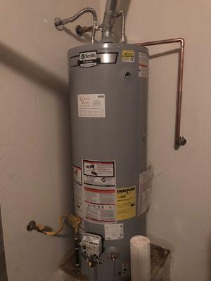 Another AO Smith water heater installed. Another satisfied client with hot water for years to come.