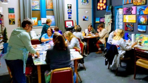 A Classroom full of artists! We sure had fun at this one!