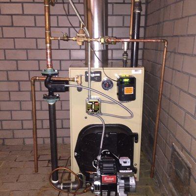 How about this really efficient forced hot water oil boiler