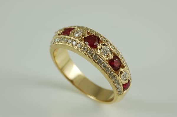 18kt Ruby & Diamond Band