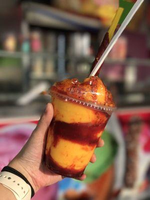 mangonadas!!! not too sweet! i love that it has fresh mangoes. sweet and sour treat in one cup