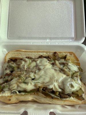 Cheesesteak with everything plus jalapeños!