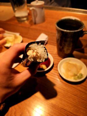 Crab handroll