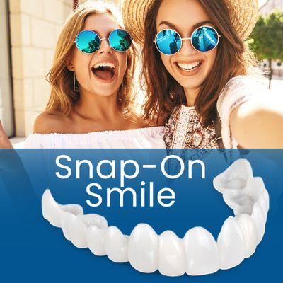 Snap-On Smile is a custom-made, cosmetic removable dental arch. Snap-On Smile fits right over your own teeth to give you a beautiful smile!