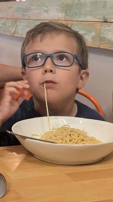 Favorite meal. Plain pasta