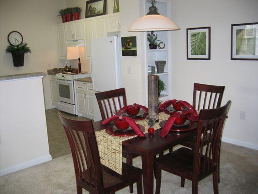 Kitchen and dining area