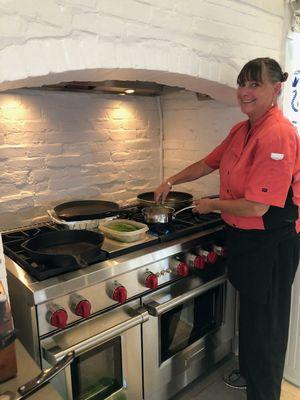 Cooking in the kitchen in Clinton at a lovely VRBO.