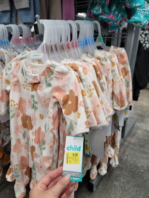 Clearance of.infant pjs