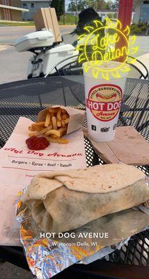 Gyro burrito meal