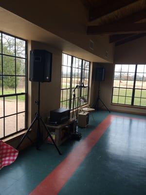 Speakers for parties in dance hall