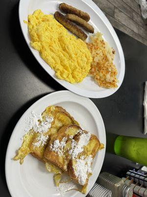 Farmer's Breakfast with a side of Hashbrowns