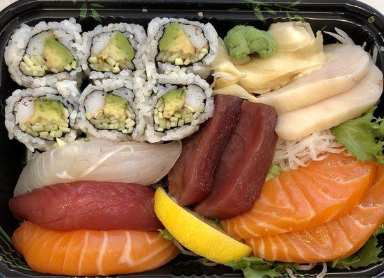 Sushi and sashimi lunch special February 2024