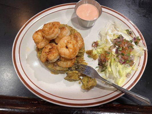 Mofongo with shrimp!