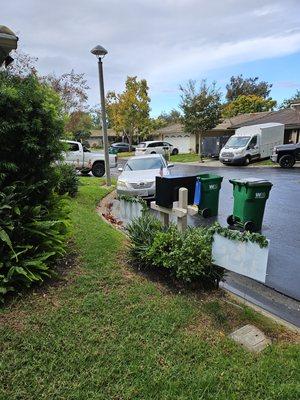 Toyota parked initially in front of our driveway; my son asked the driver to move it to allow him to leave to work.