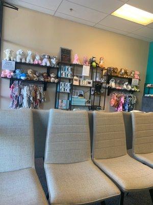 Little gift shop in waiting area