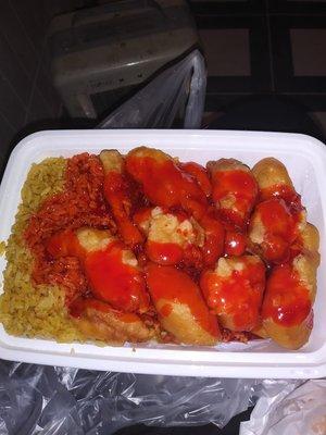 Sweet & Sour Chicken with Yellow Rice -(amazing)